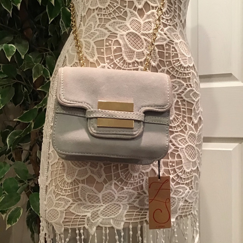 Zac Posen Americana mini crossbody suede bag